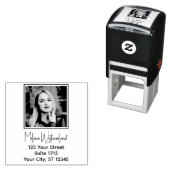 あなたの写真ポートレート#1 Rect Name差出人住所 セルフインキングスタンプ (インサイチュ)