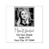 あなたの写真ポートレート#1 Rect Name差出人住所 セルフインキングスタンプ (デザイン)