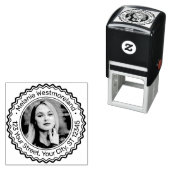 あなたの写真ポートレート#2ラウンド名差出人住所 セルフインキングスタンプ (インサイチュ)