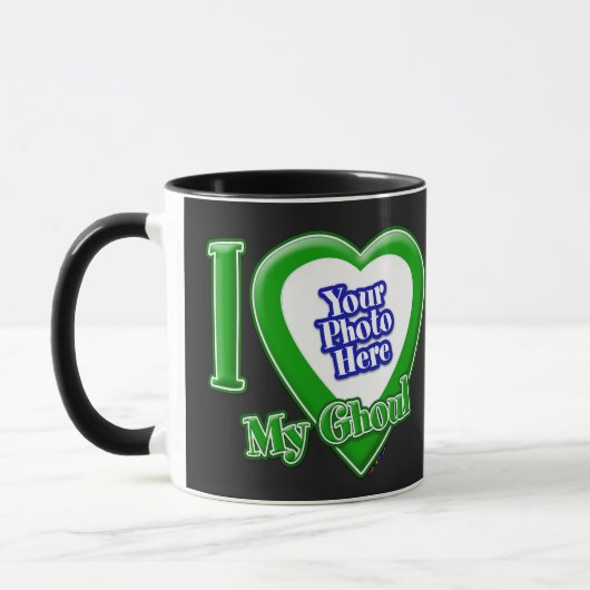 あなたの写真マグカップで私のグールが大好き マグカップ (左)