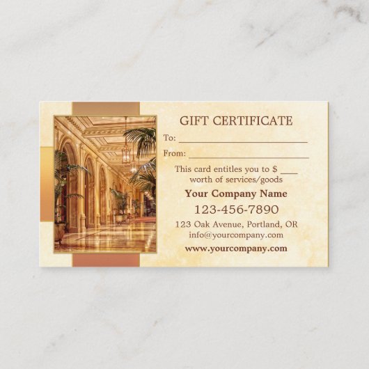 あなたの写真ラグジュアリー記事ギフトカード 割引カード (裏面)