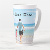 あなたの写真ラテマグとカスタム文字 カフェラテマグ (右アングル)