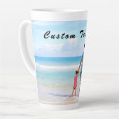 あなたの写真ラテマグとカスタム文字 カフェラテマグ (左アングル)