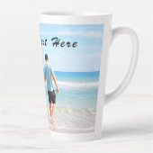 あなたの写真ラテマグとカスタム文字 カフェラテマグ (右)