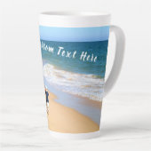 あなたの写真ラテマグとカスタム文字 カフェラテマグ (右アングル)