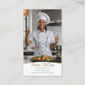 あなたの写真レストランシェフケータリングサービス 名刺 (裏面)