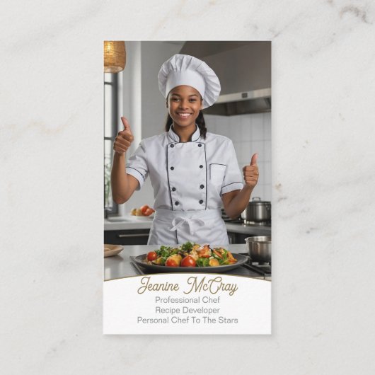あなたの写真レストランシェフケータリングサービス 名刺 (裏面)