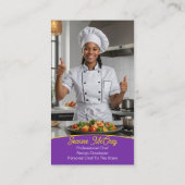 あなたの写真レストランシェフケータリングサービス 名刺 (裏面)