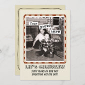 あなたの写真ヴィンテージカウボーイパーティの招待状 招待状 (正面/裏面)