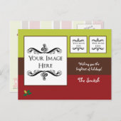 あなたの写真付きホリデー ポストカード (正面/裏面)