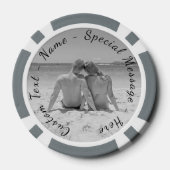 あなたの写真入りポーカーチップス カスタムテキスト ポーカーチップ (裏面)