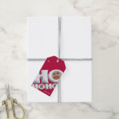 あなたの写真入り「HO HO HO」クリスマスギフトタグ ギフトタグ (より糸付き)