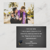 あなたの写真卒業ハットありがとう – Chalkboard ノートカード (正面/裏面)