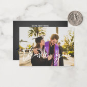 あなたの写真卒業ハットありがとう – Chalkboard ノートカード (正面/裏面インサイチュ)