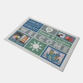 あなたの写真及びモノグラムのカスタムな寮部屋のドア・マット ドアマット (アングル)