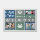 あなたの写真及びモノグラムのカスタムな寮部屋のドア・マット ドアマット (正面)