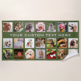 あなたの写真及び文字のカスタムなビーチタオル ビーチタオル