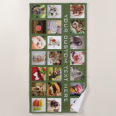 あなたの写真及び文字のカスタムなビーチタオル ビーチタオル (正面)