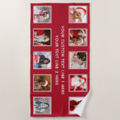 あなたの写真及び文字のカスタムなビーチタオル ビーチタオル (正面)