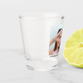 あなたの写真及び文字の小グラス ショットグラス (左)