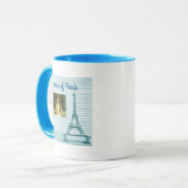 あなたの写真名でパリの思い出をパーソナライズ マグカップ (正面左)