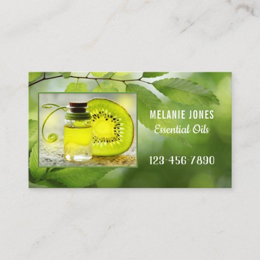 あなたの写真必須油アロマセラピー 名刺 (正面)