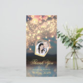 あなたの写真愛願いのランタンを加えて下さい サンキューカード (スタンド正面)