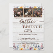あなたの写真素朴イースターバブルとブランチ 招待状 (正面)