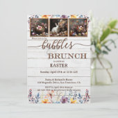 あなたの写真素朴イースターバブルとブランチ 招待状 (スタンド正面)