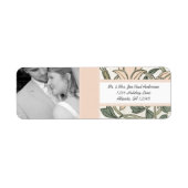 あなたの写真結婚のヴィンテージシルバー牡丹&グリーン ラベル (正面)