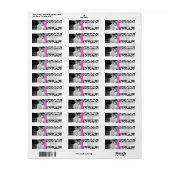 あなたの写真結婚のヴィンテージピンクダマスク ラベル (フルシート)