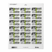 あなたの写真結婚のヴィンテージブラックグリーンダマスク ラベル (フルシート)