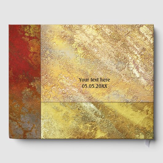 あなたの写真芸術的金ゴールド退職ゲストブック ゲストブック (裏面)