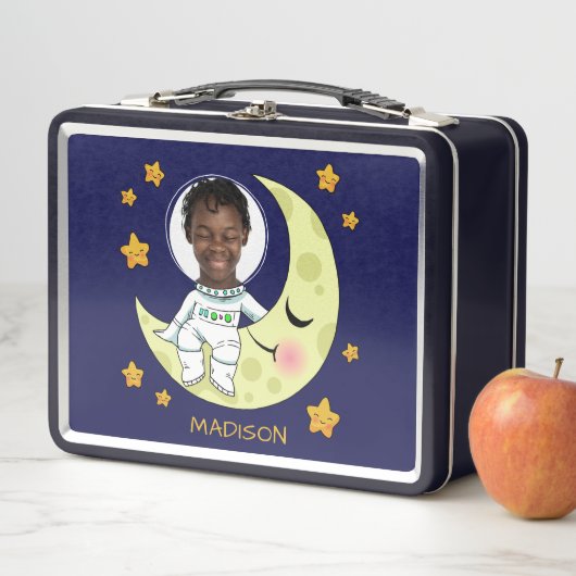 あなたの写真飛行士カスタムの弁当箱 メタルランチボックス (インサイチュ)