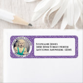 あなたの写真40th誕生日ナンバパッテンパープル ラベル (インサイチュ)