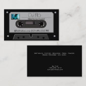 "あなたの写真"のレトロのカセットテープDJの名刺 名刺 (正面/裏面)