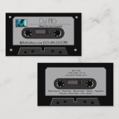 "あなたの写真"のレトロのカセットテープDJの名刺 名刺 (正面/裏面)
