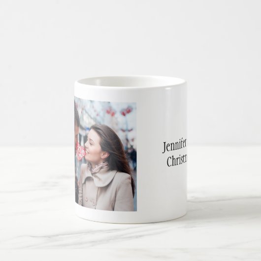 あなたの写真|は変形させる|のユニークなギフトを個人化します モーフィングマグカップ (中央)