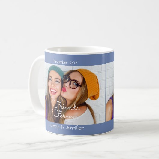 あなたの写真|を個人化なります名前、日付とアップロードして下さい コーヒーマグカップ (正面左)