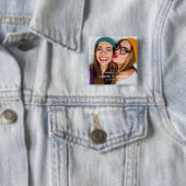 あなたの写真|を個人化なります名前、日付とアップロードして下さい 缶バッジ (インサイチュ)