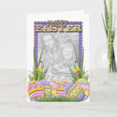 あなたの写真-イースターエッグのクッキー--を加えて下さい シーズンカード (正面)