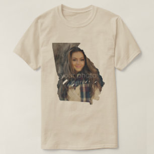 あなたの写真 ジョージア州の形Tシャツ Tシャツ