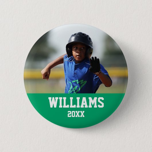 あなたの写真-スポーツチーム--を加えて下さい 缶バッジ (正面)