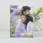 あなたの写真 セージグリーンのエンゲージメントパーティー招待状 招待状 (スタンド正面)