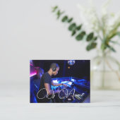 あなたの写真 テクノミュージック DJ 名刺 (スタンド正面)