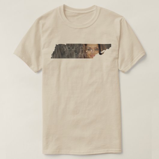 あなたの写真 テネシー州の形Tシャツ Tシャツ (デザイン正面)