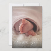 あなたの写真、ベビーガール、ベビーシャワーサンキューカード (正面)