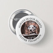 あなたの写真-ペット記念物--を加えて下さい 缶バッジ (正面&裏面)