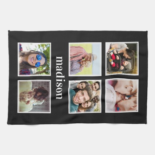 あなたの写真、名前及び色の台所タオル キッチンタオル (横)