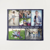 あなたの写真、文字及び色のカスタムのタペストリー タペストリー (正面(横))